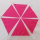 10m Hot Pink Fabric Bunting